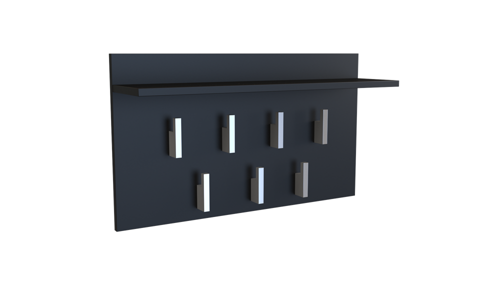 TPS Nástěnný věšák 2F - Černý