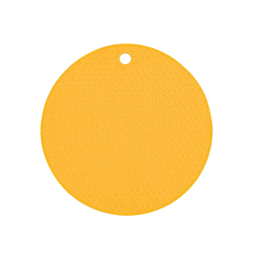 Levně AL Protiskluzová a tepelně odolná silikonová podložka do kuchyně HEXAGON Barva: Žlutá