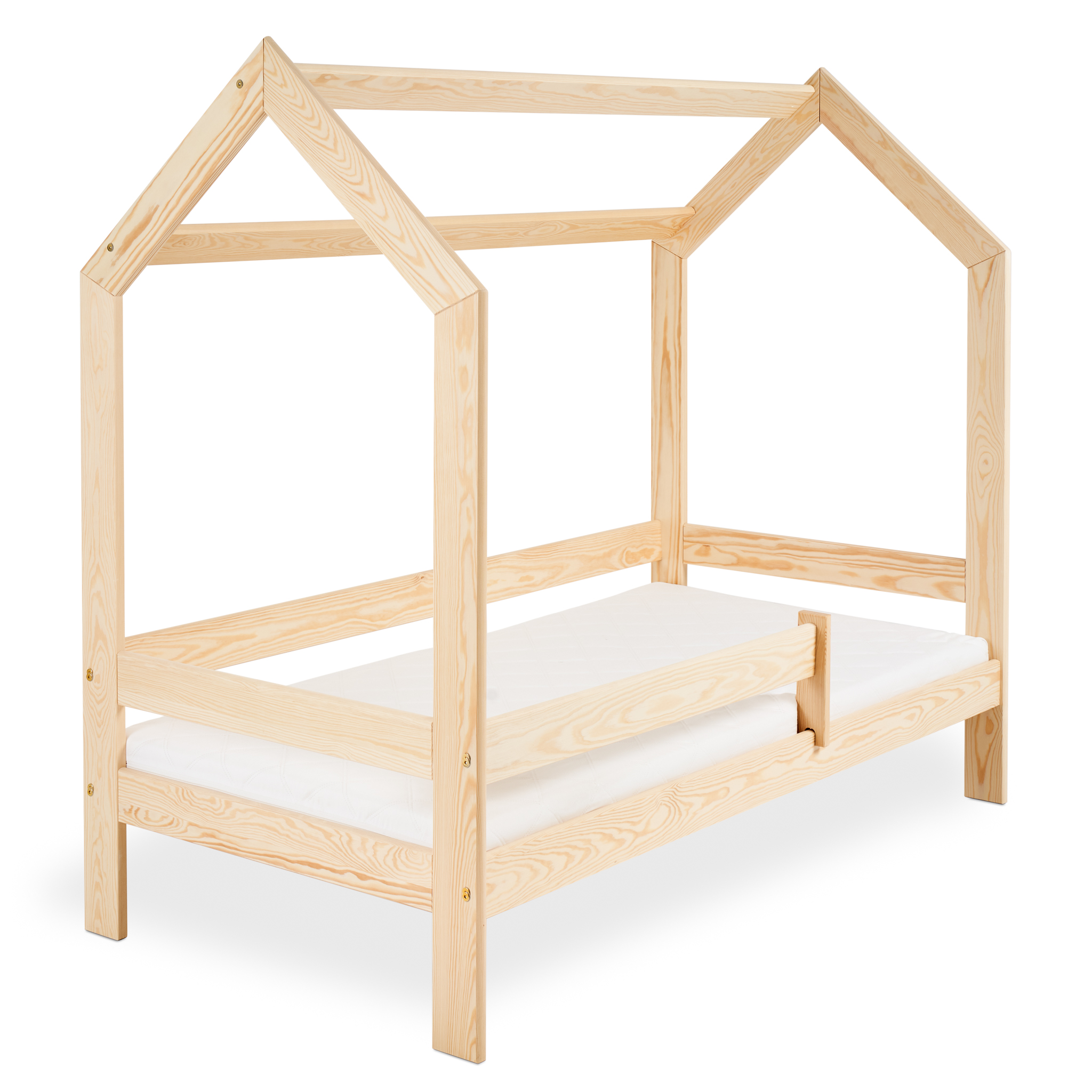 DRW Dětská postel EDA ve tvaru domečku - 160 x 80 cm, Borovice