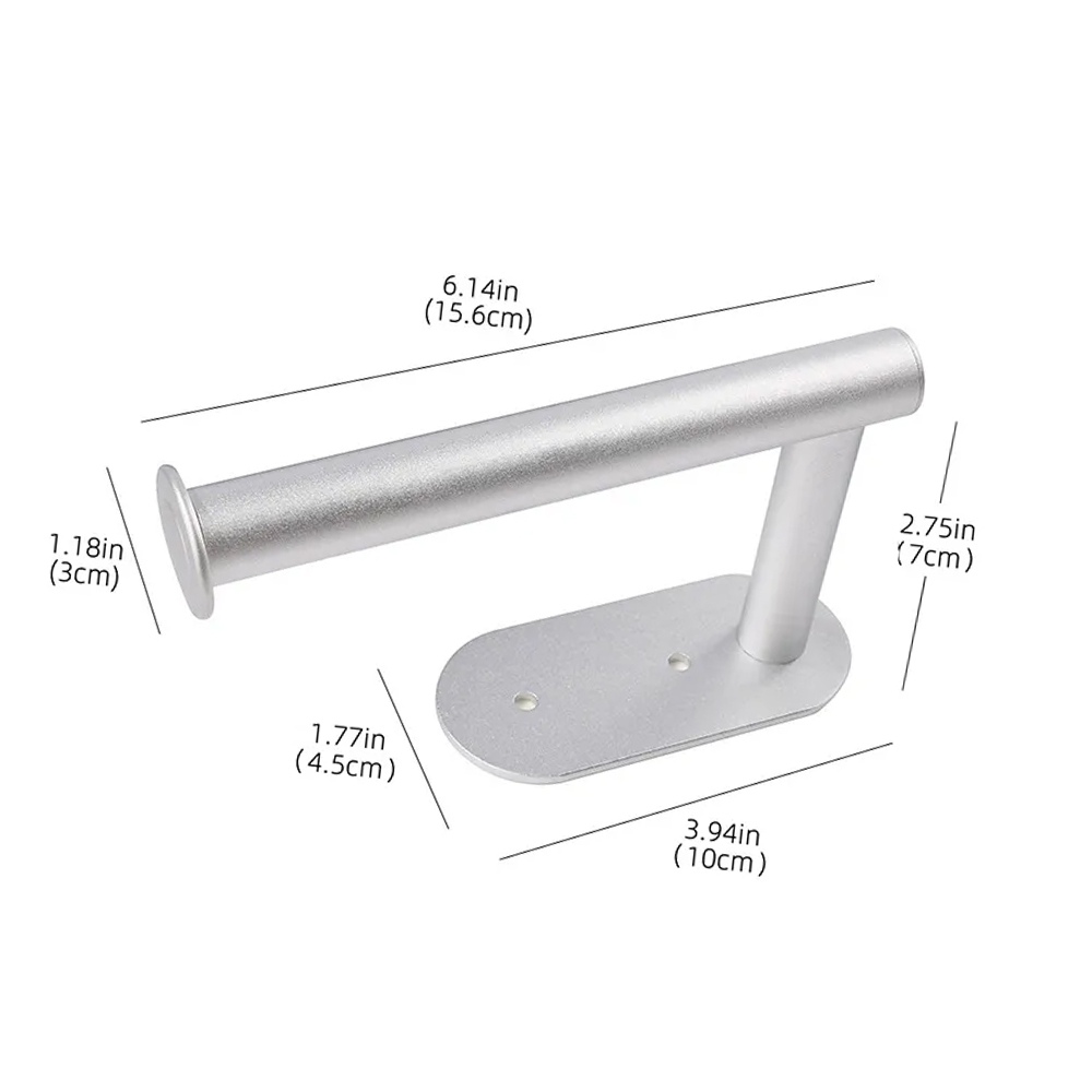 AL Kovový nástěnný držák na toaletní papír RADIAL Barva: Stříbrná