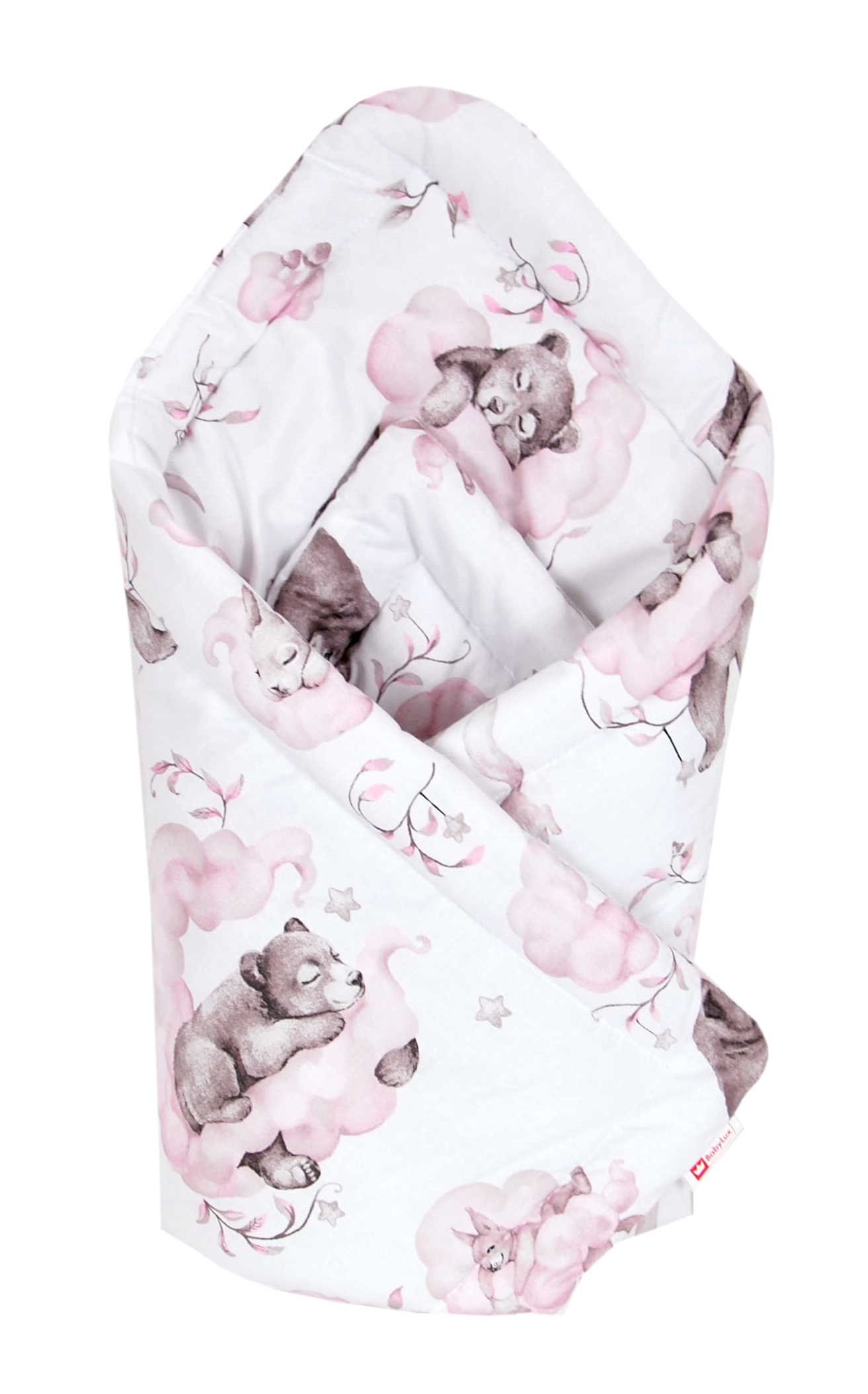 BBL Bavlněná zavinovačka - medvídek pastelová růžová