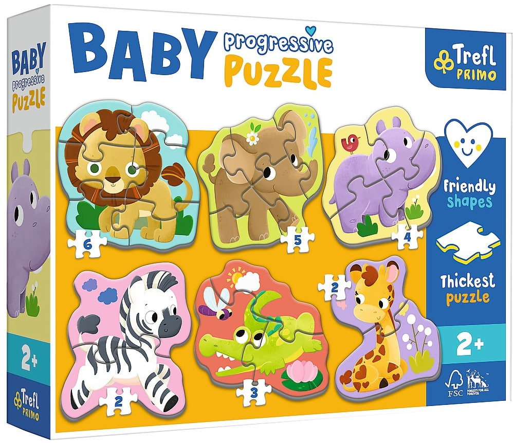 Levně MR Puzzle pro nejmenší progressive 2+ - zoo