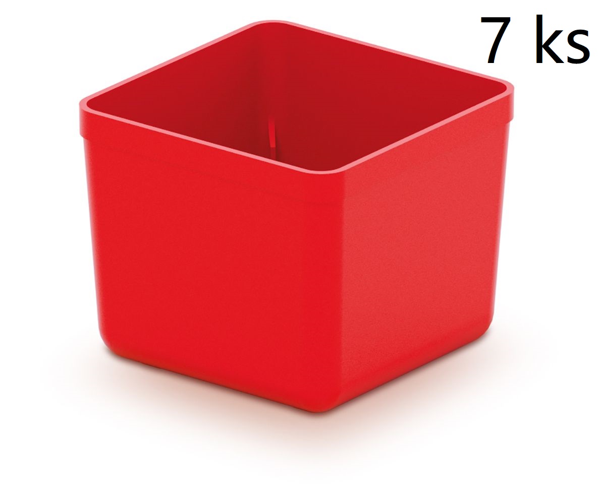 Levně PRO Sada 7 plastových boxů na nářadí UNITE BOX 55x55x165 červené
