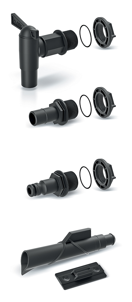 PRO Sada příslušenství k sudům na dešť. vodu ICANSET 4 (5 dílů)