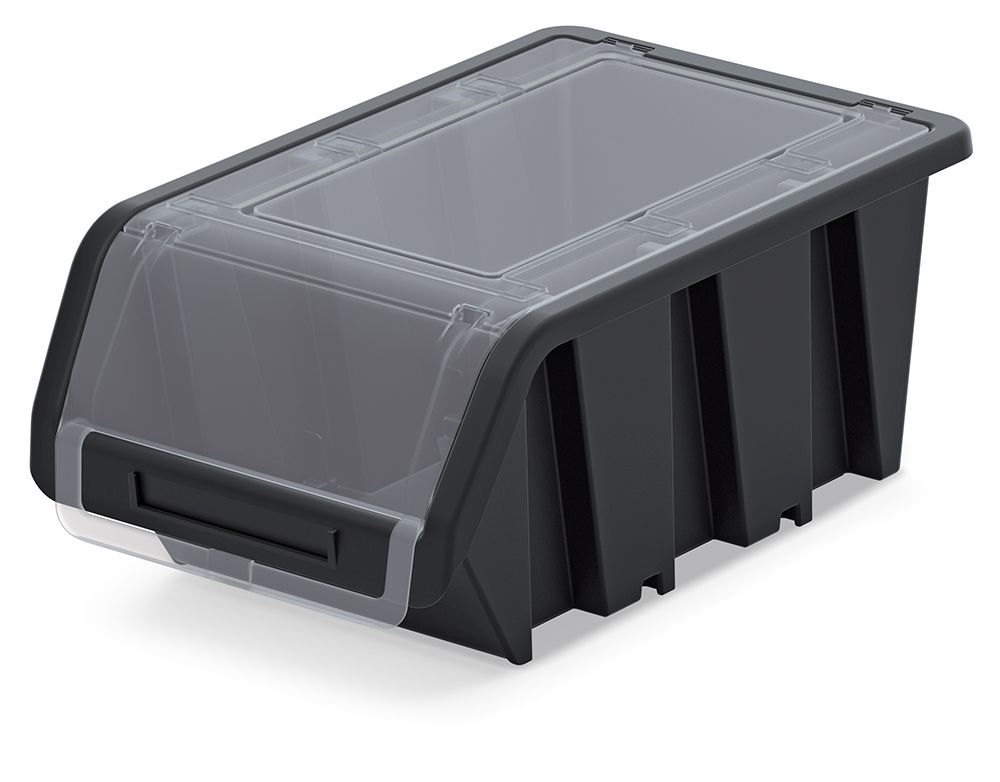 Levně PRO Plastový úložný box uzavíratelný TRUCK PLUS 195x120x90 černý