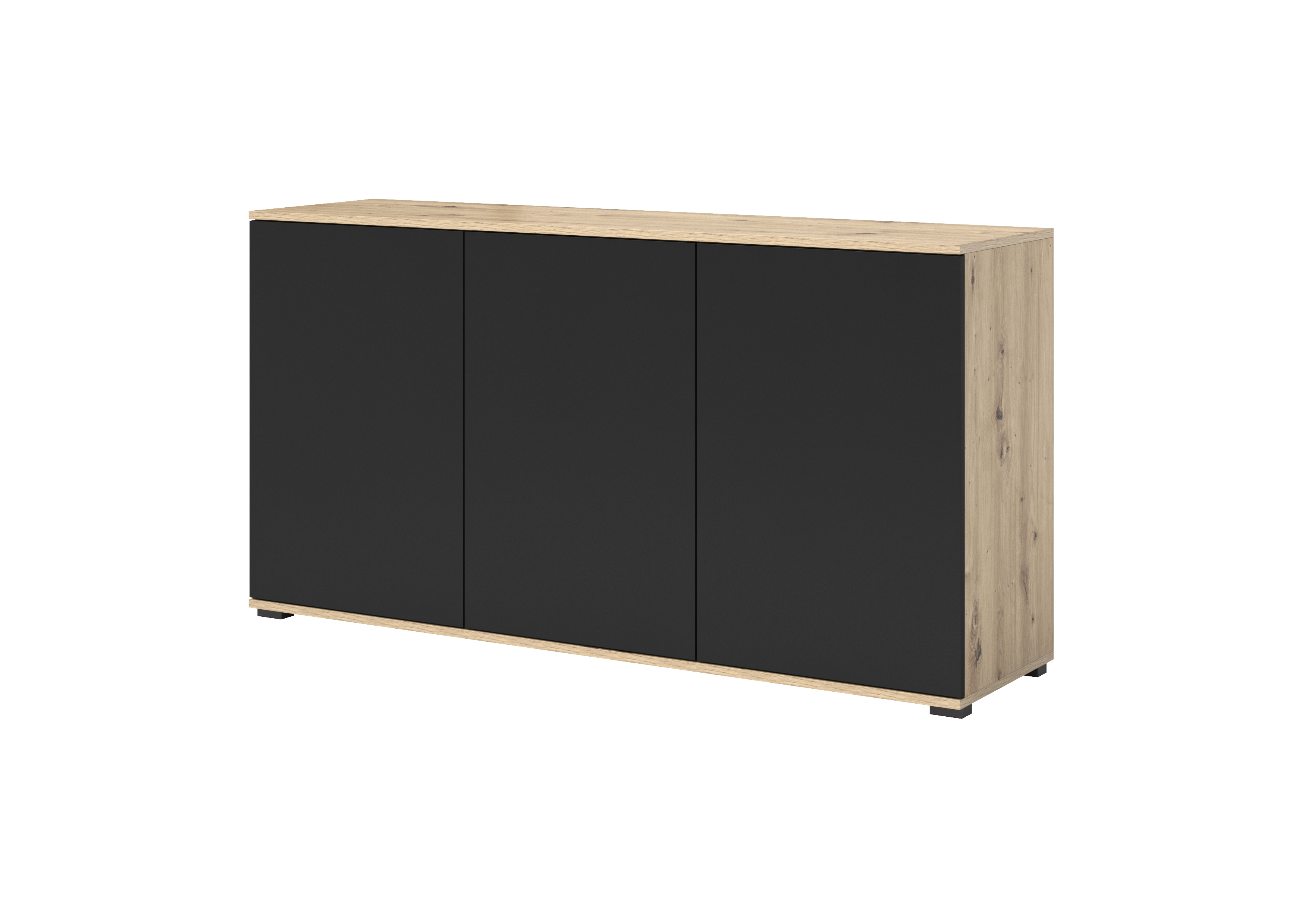 Eka Komoda EMI 3D 150 cm Barva dřeva: Dub Artisan + Černá