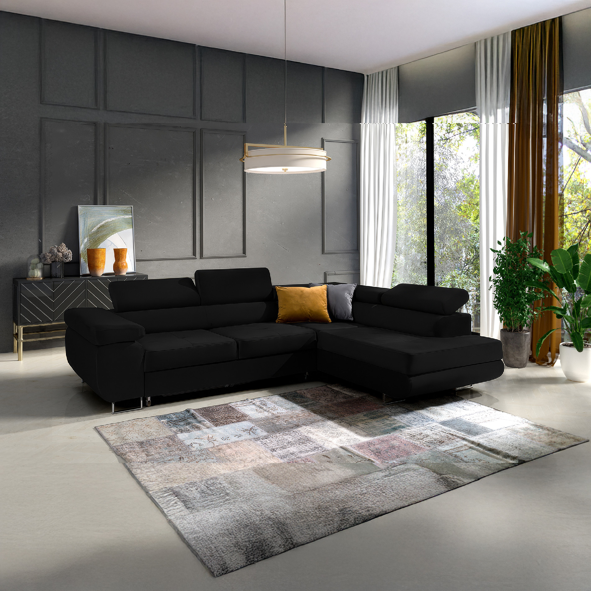 Eka Rohová sedačka URUS, 271 cm Roh pohovky: Pravý, Barva látky: KRONOS 07