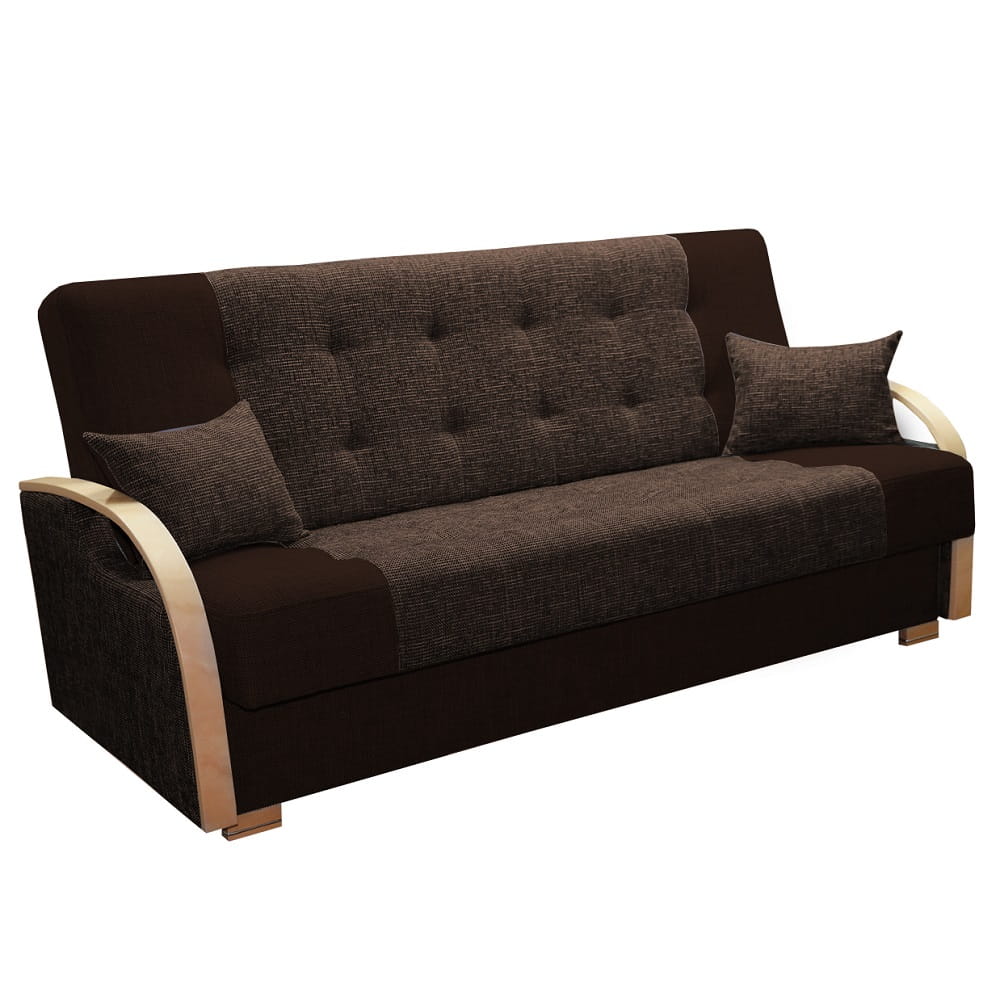 Eka Pohovka PILEA, 212 cm Barva látky: Tmavá hnědá s čokoládově tmavou (Lux 13 + Lux 12)