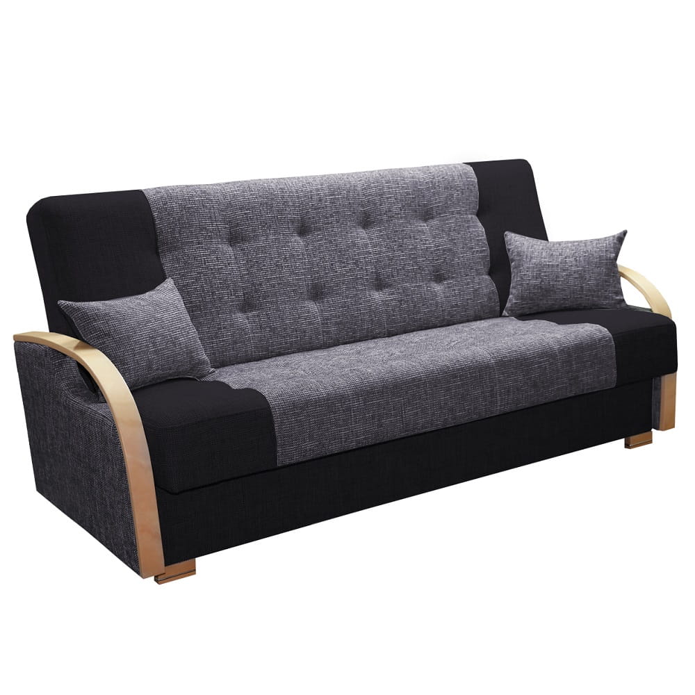 Eka Pohovka PILEA, 212 cm Barva látky: Grafitová s šedou (Lux 08 + Lux 05)