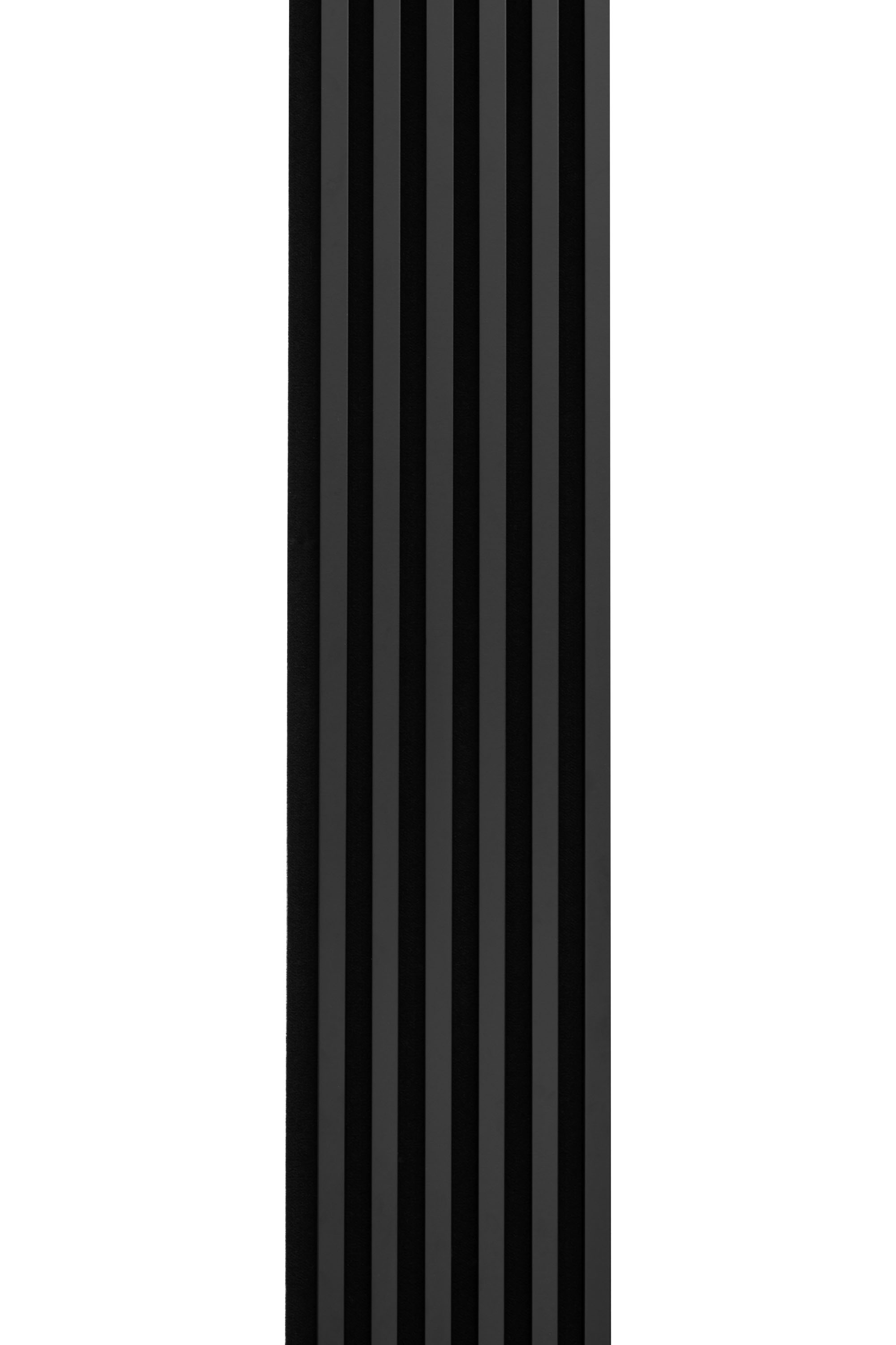 Levně WallART Dekorativní nástěnné lamely s filcem, Černý mat / černý 270x40x0,8 cm - 7 lamel