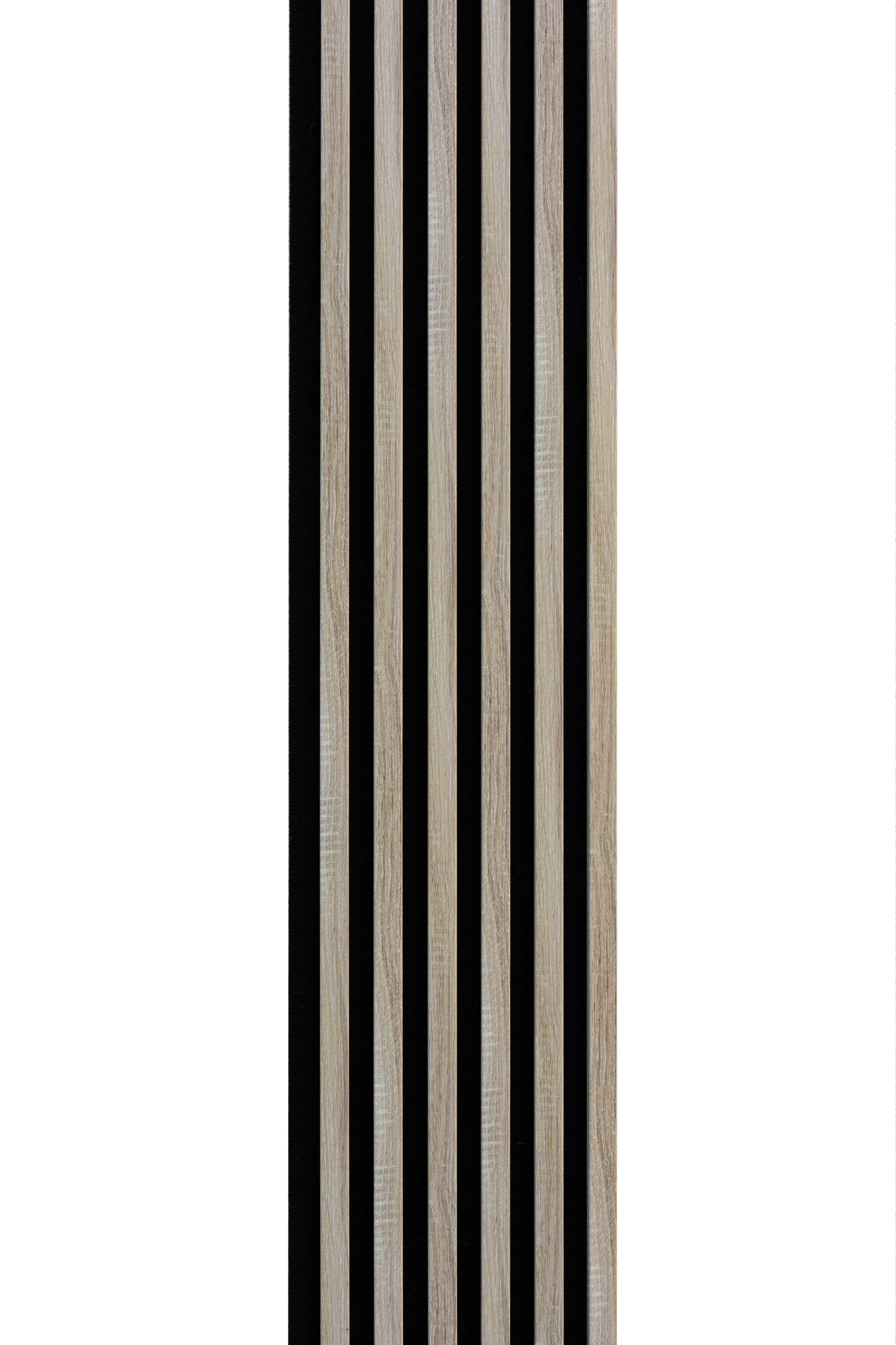 Levně WallART Dekorativní nástěnné lamely s filcem, Dub Sonoma / černý 270x40x0,8 cm - 7 lamel