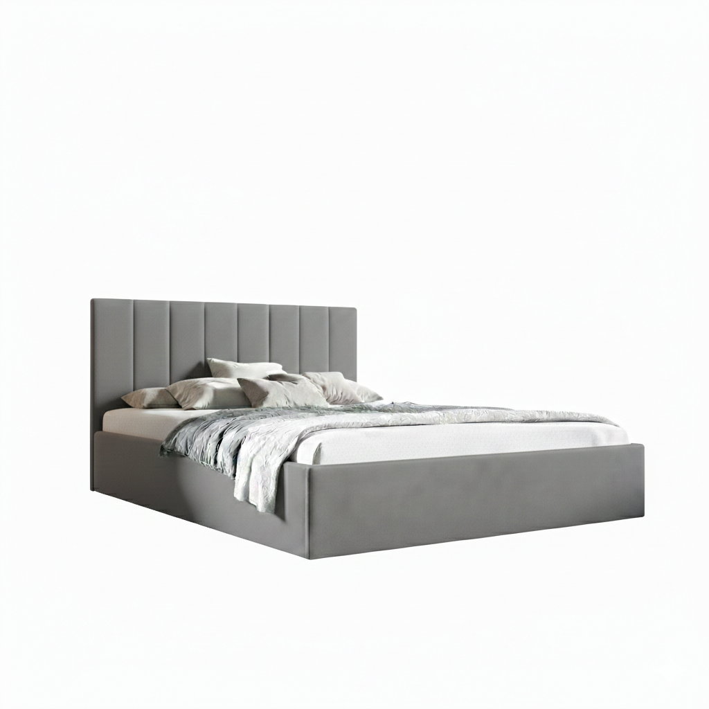 Eka Čalouněná postel LENY 160x200 cm Barva látky Trinity: (2314) Šedá, Úložný prostor: Bez úložného prostoru