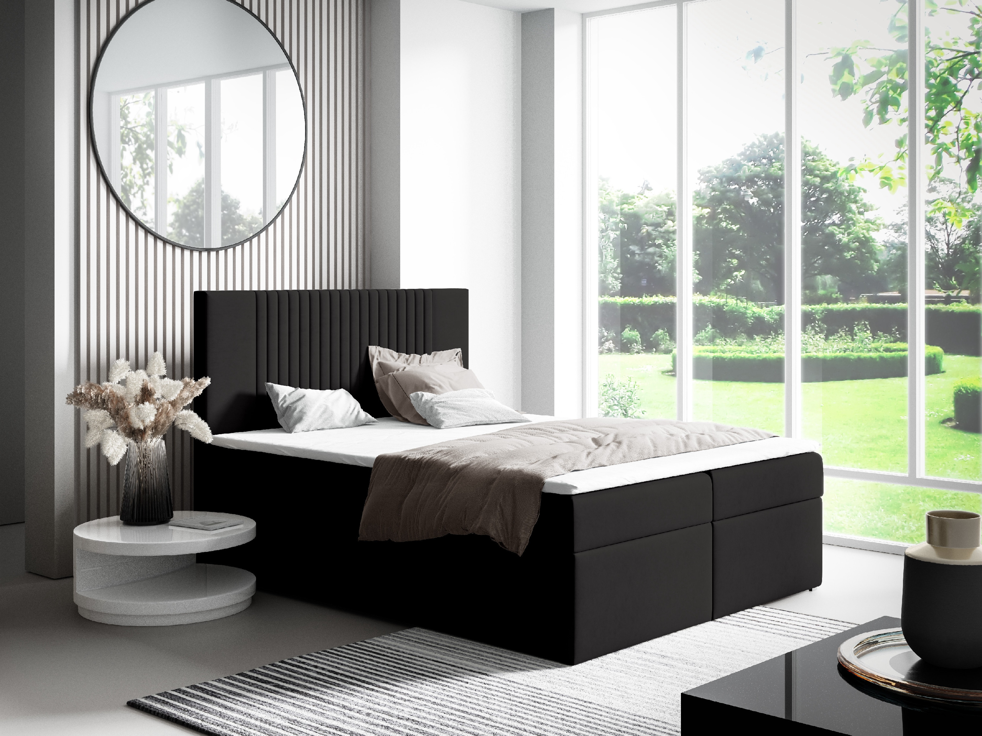 Eka Kontinentální čalouněná postel LINA - Trinity (120x200 cm) Barva látky Trinity: (2321) Světlá zelená