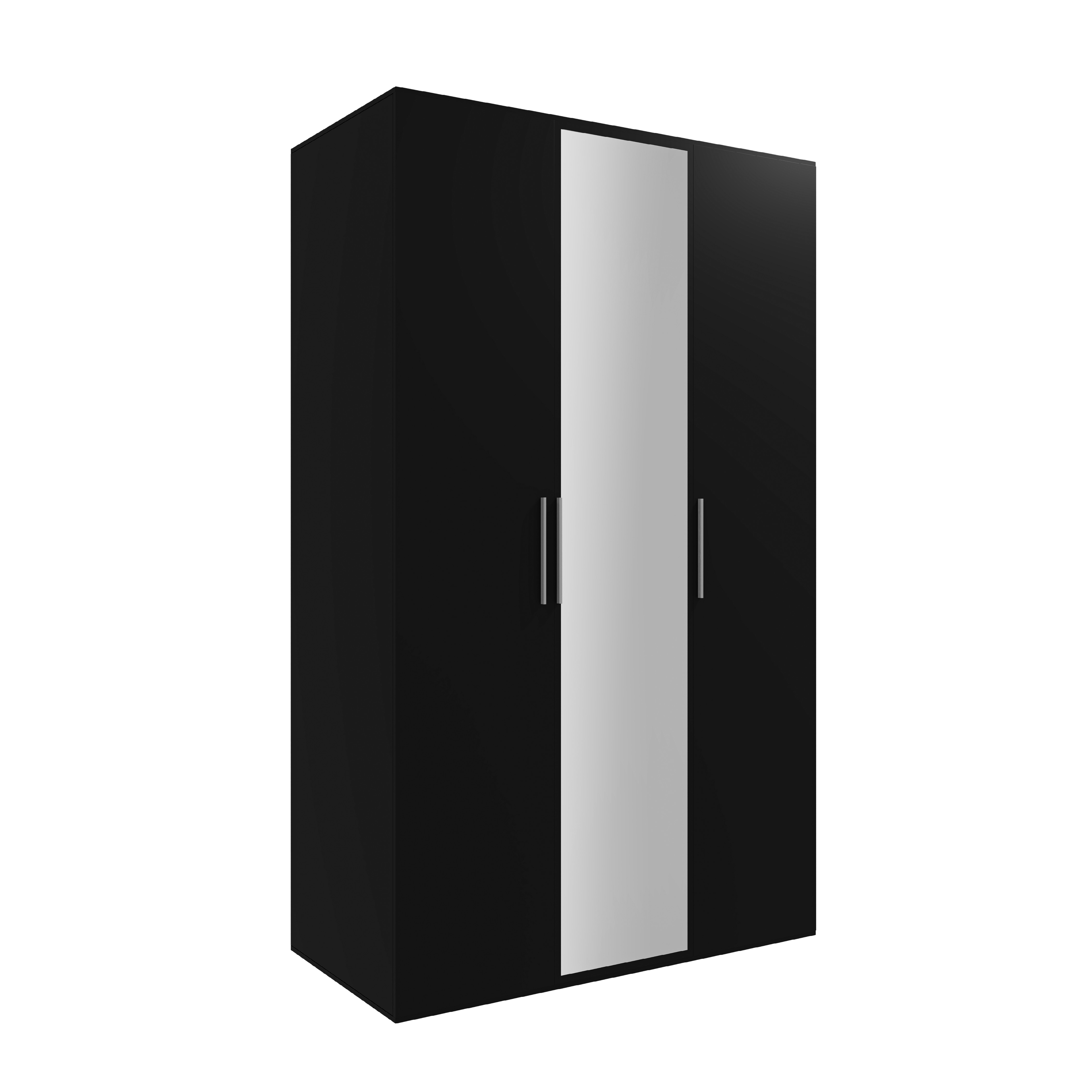 ARK Šatní skříň BURUNDI, Černá 120 cm