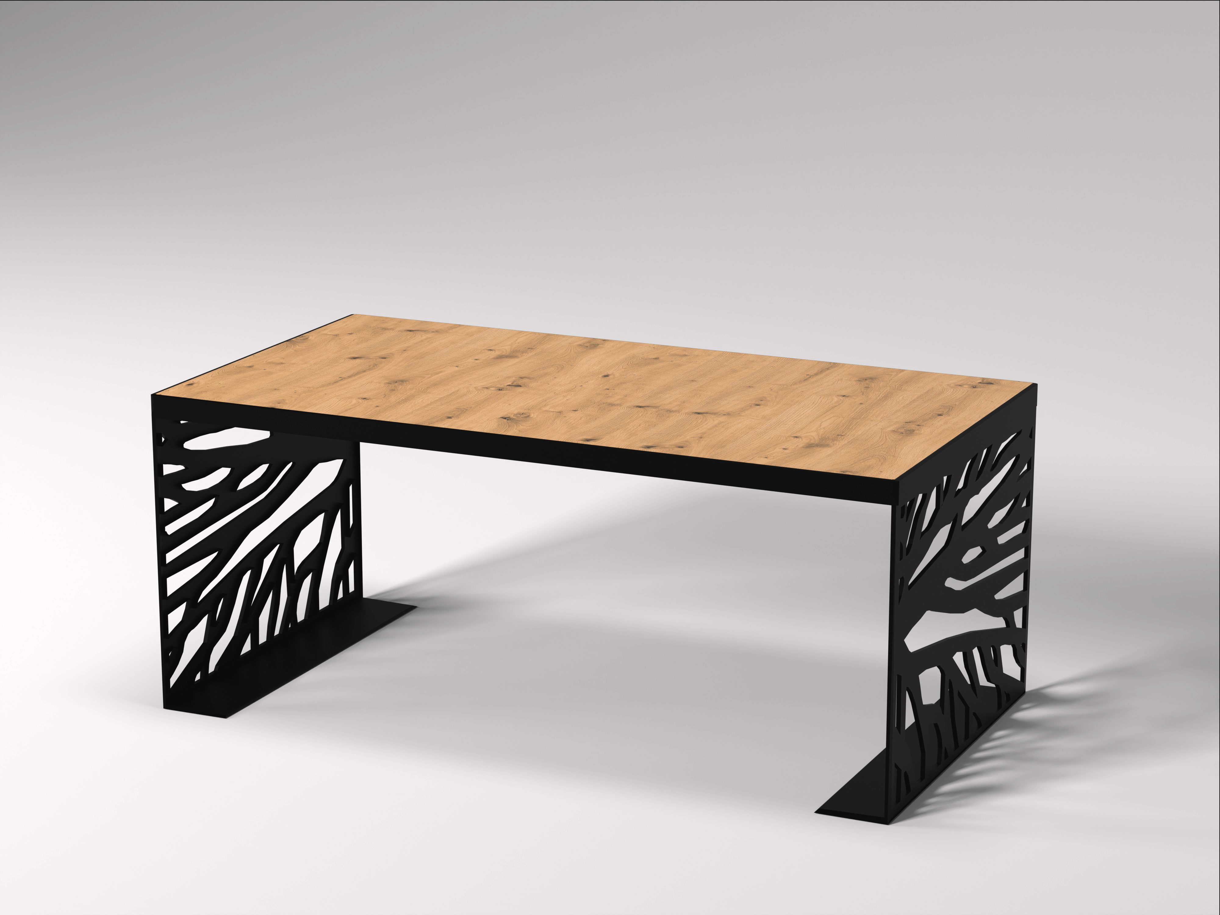 ARK Konferenční stolek OSKAR, Dub Votan/Černá 110 cm