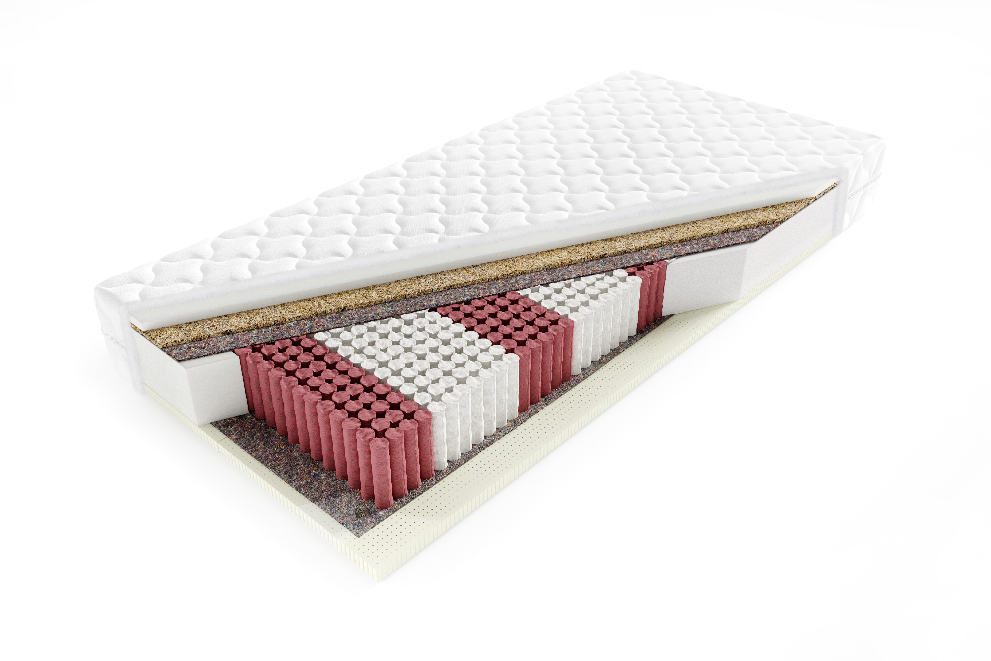 KAC Vícekapsová taštičková matrace s kokosem a latexem HAVAJ 90x200 cm 20 cm