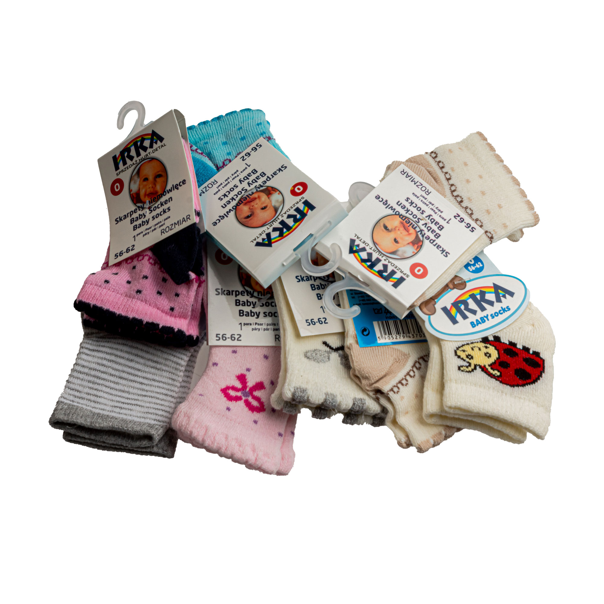 Dětské ponožky pro dívky, mix barev vel. 56-62