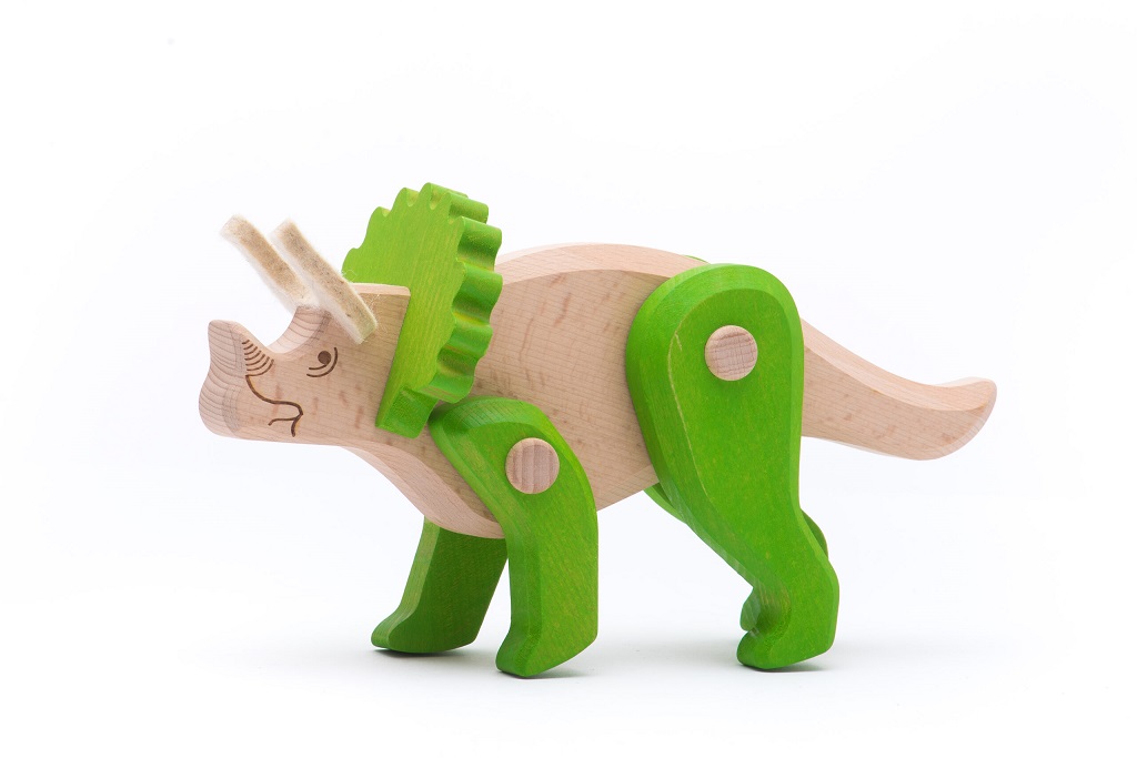 Levně Dvěděti Dřevěný Triceratops