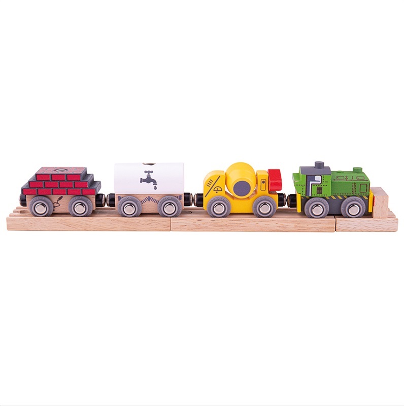 Levně Bigjigs Rail Dřevěný stavební vlak