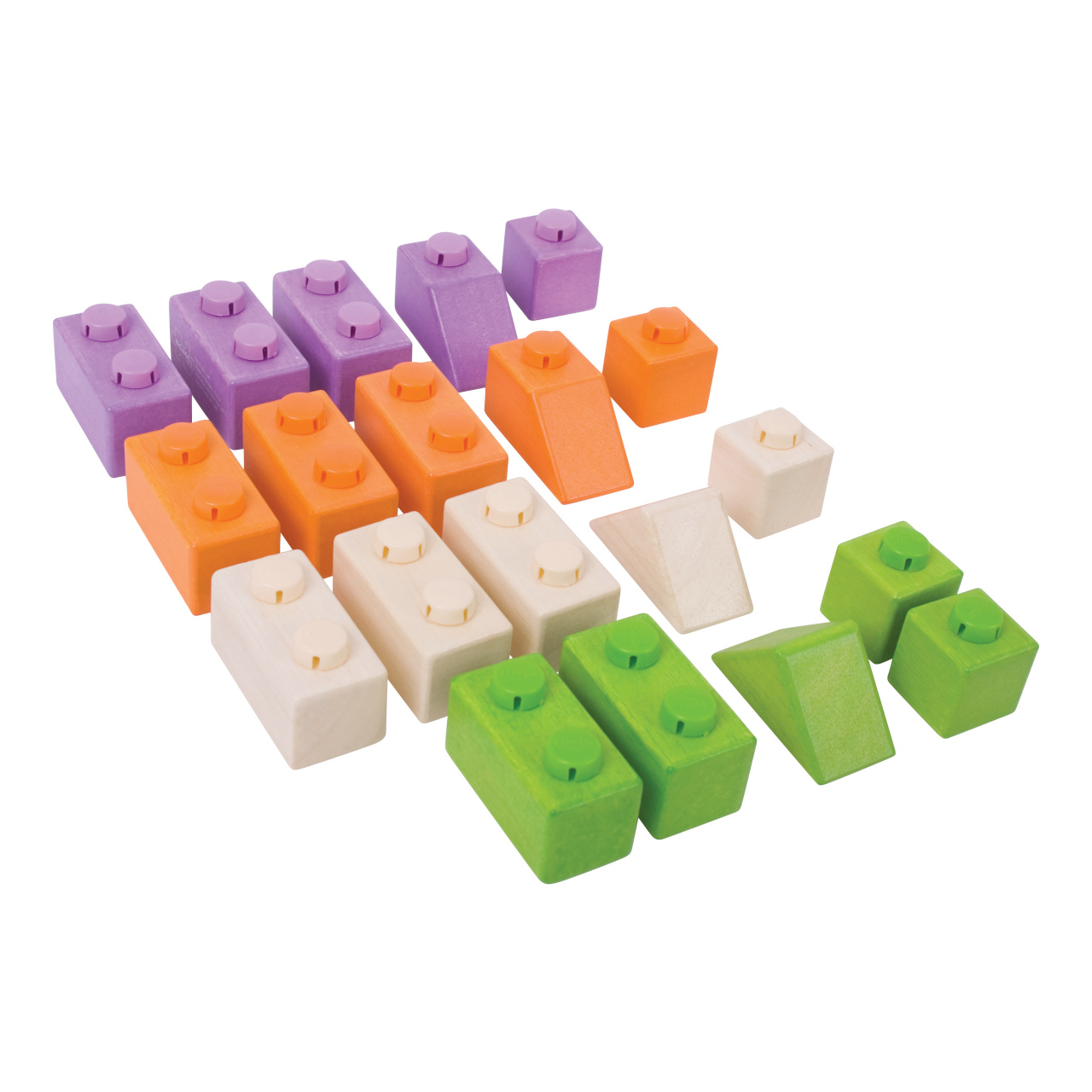 Levně Bigjigs Toys Dřevěné Spojkostky Basic set