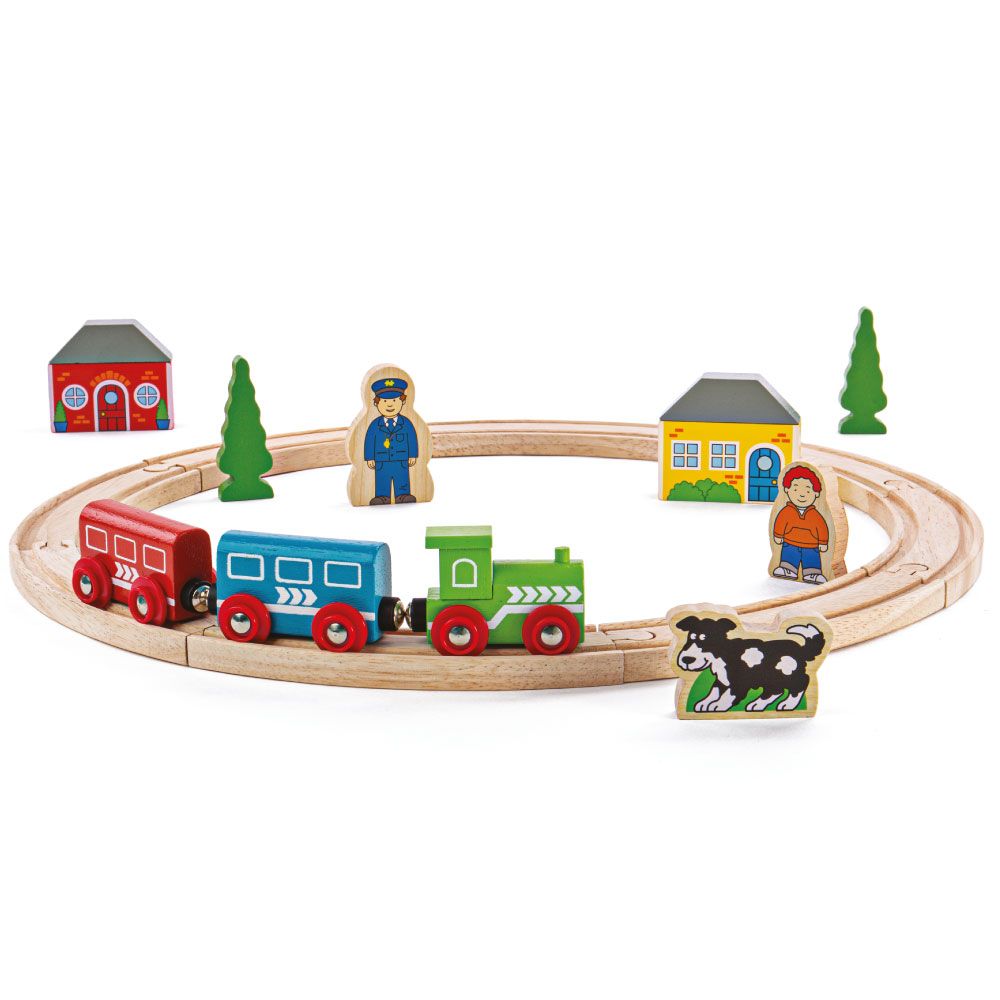 Bigjigs Rail Moje první vláčkodráha, 19 dílů