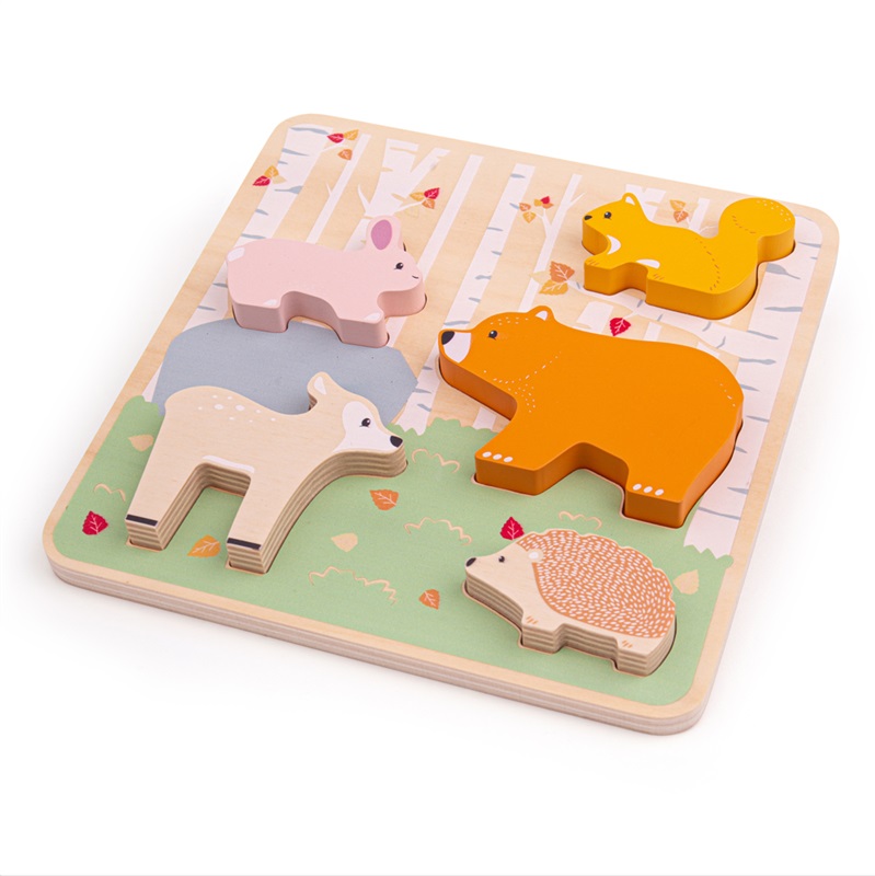 Bigjigs Toys Dřevěné puzzle Woodland