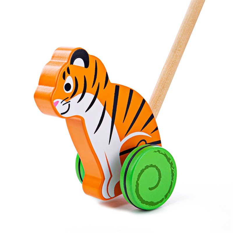 Levně Bigjigs Toys Dřevěný jezdík Tygr