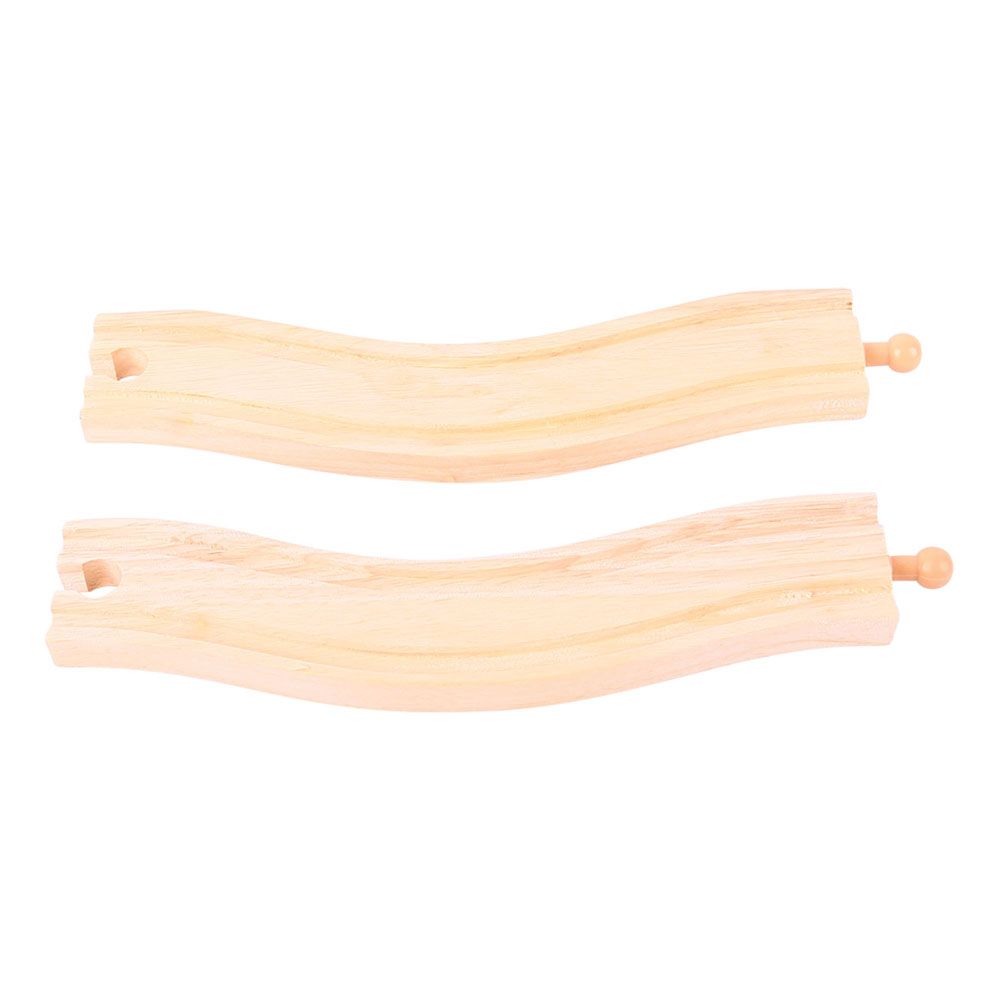 Levně Bigjigs Rail Obloukové koleje 22 cm 2 ks