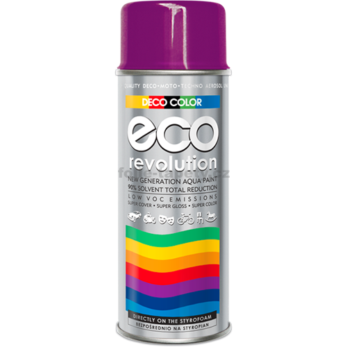 DecoColor Barva ve spreji ECO lesklá, RAL 400 ml Výběr barev: RAL 4006 fuchsiová