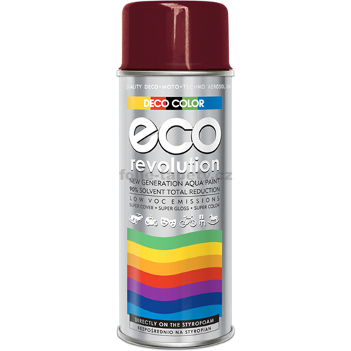 DecoColor Barva ve spreji ECO lesklá, RAL 400 ml Výběr barev: RAL 3004 červená