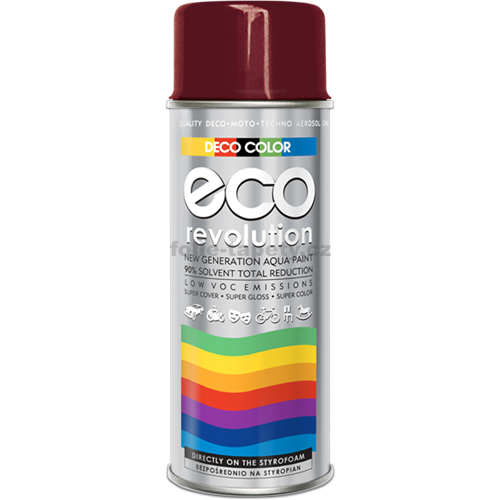 Levně DecoColor Barva ve spreji ECO lesklá, RAL 400 ml Výběr barev: RAL 3004 červená