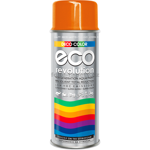 Levně DecoColor Barva ve spreji ECO lesklá, RAL 400 ml Výběr barev: RAL 2004 oranžová
