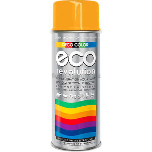 Levně DecoColor Barva ve spreji ECO lesklá, RAL 400 ml Výběr barev: RAL 1028 žlutá