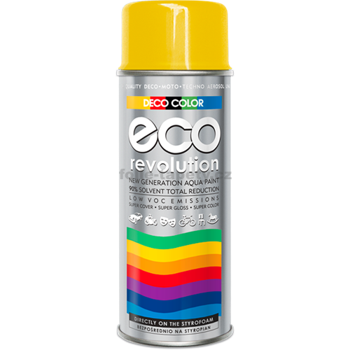 DecoColor Barva ve spreji ECO lesklá, RAL 400 ml Výběr barev: RAL 1023 žlutá