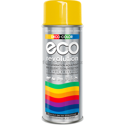 Levně DecoColor Barva ve spreji ECO lesklá, RAL 400 ml Výběr barev: RAL 1023 žlutá