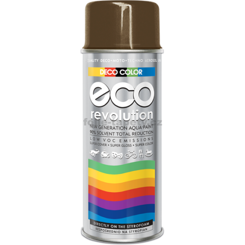 DecoColor Barva ve spreji ECO lesklá, RAL 400 ml Výběr barev: RAL 8011 hnědá