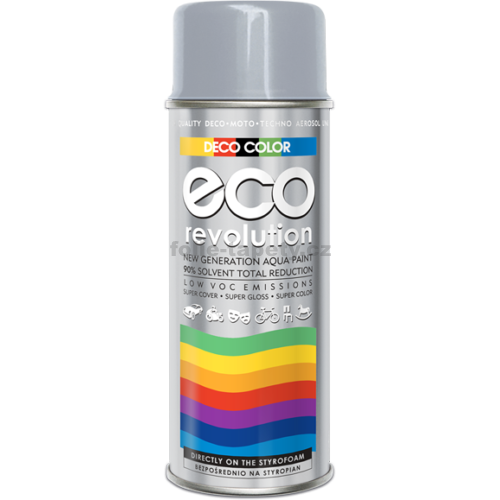 DecoColor Barva ve spreji ECO lesklá, RAL 400 ml Výběr barev: RAL 7001 šedá