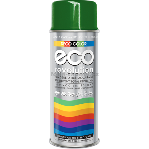 DecoColor Barva ve spreji ECO lesklá, RAL 400 ml Výběr barev: RAL 6029 zelená