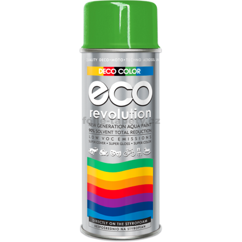 DecoColor Barva ve spreji ECO lesklá, RAL 400 ml Výběr barev: RAL 6018 zelená