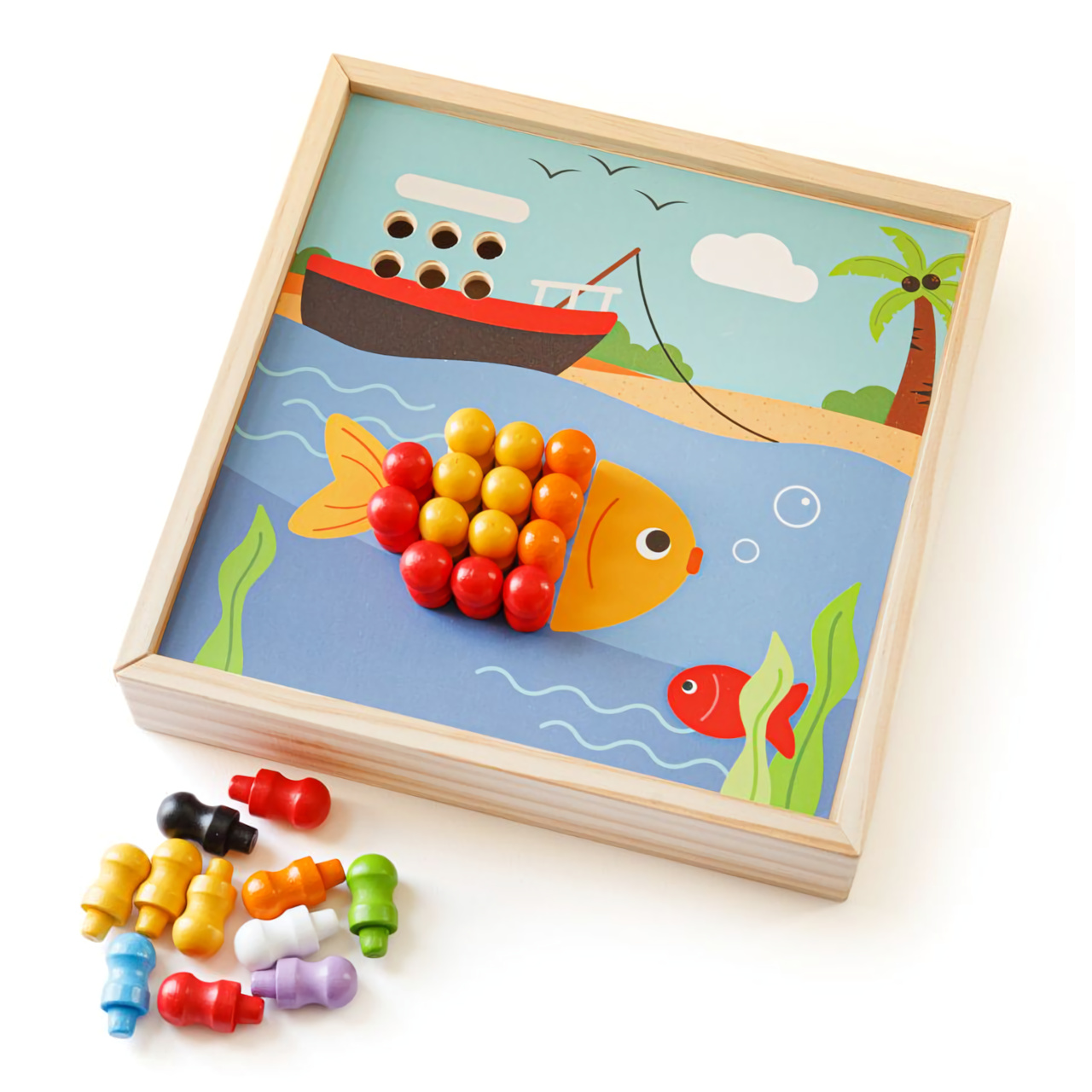 Levně Bigjigs Toys Dřevěná mozaika - Pláž