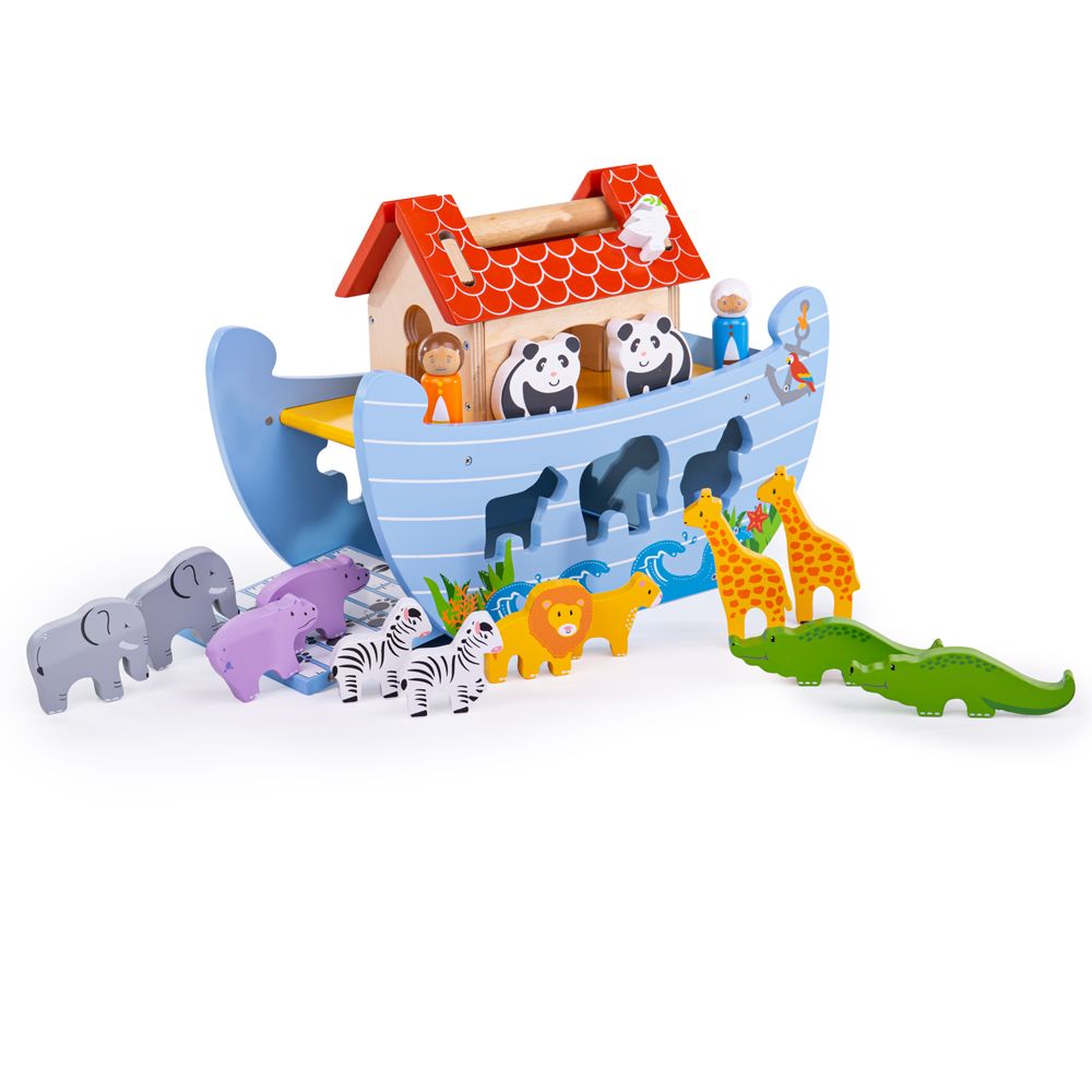 Levně Bigjigs Toys Dřevěná Noemova archa