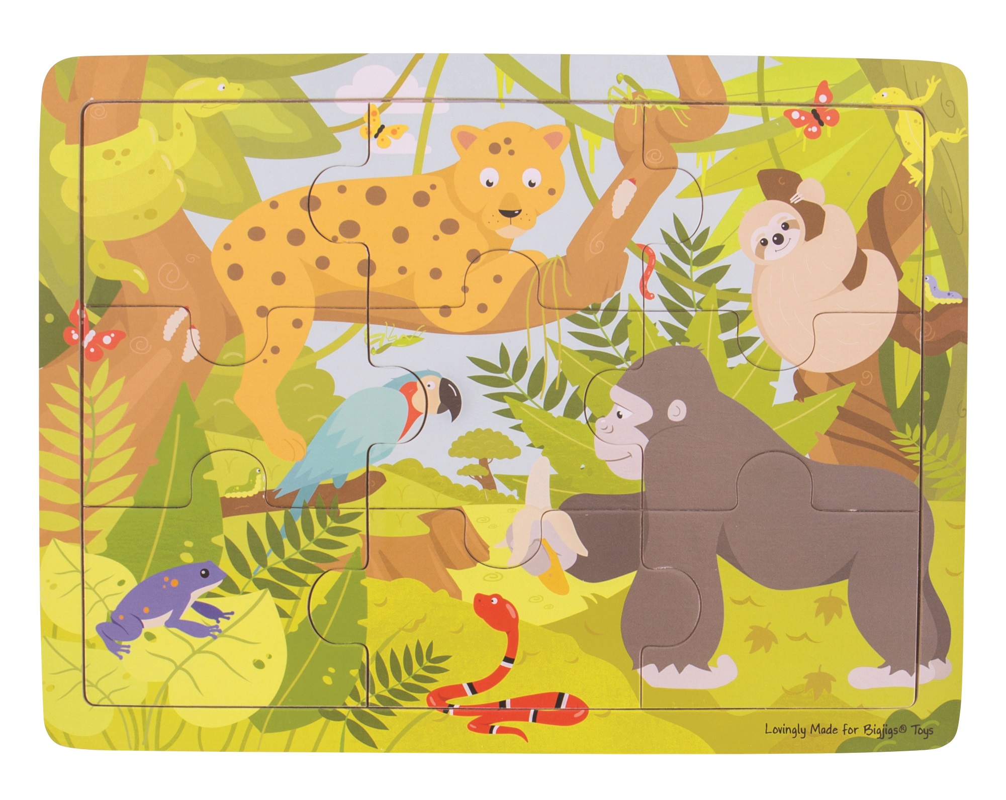 Levně Bigjigs Toys Dřevěné puzzle - Jungle