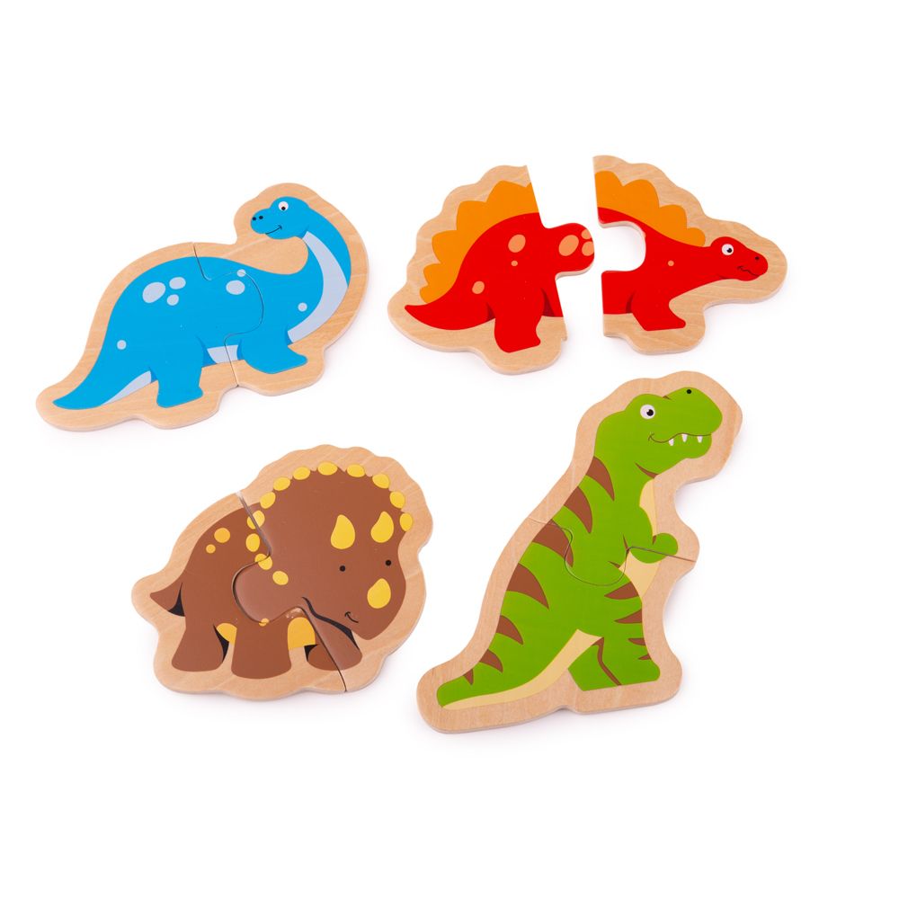 Levně Bigjigs Toys Dřevěné puzzle - Dinosauři
