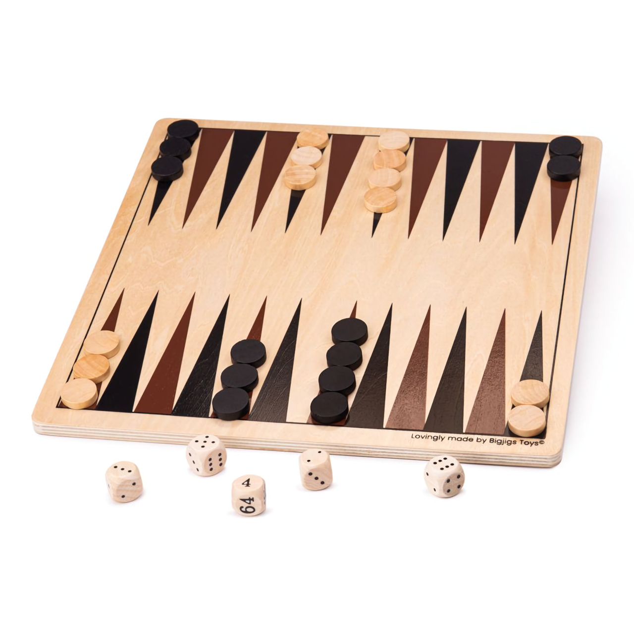Levně Bigjigs Toys Dřevěný Backgammon