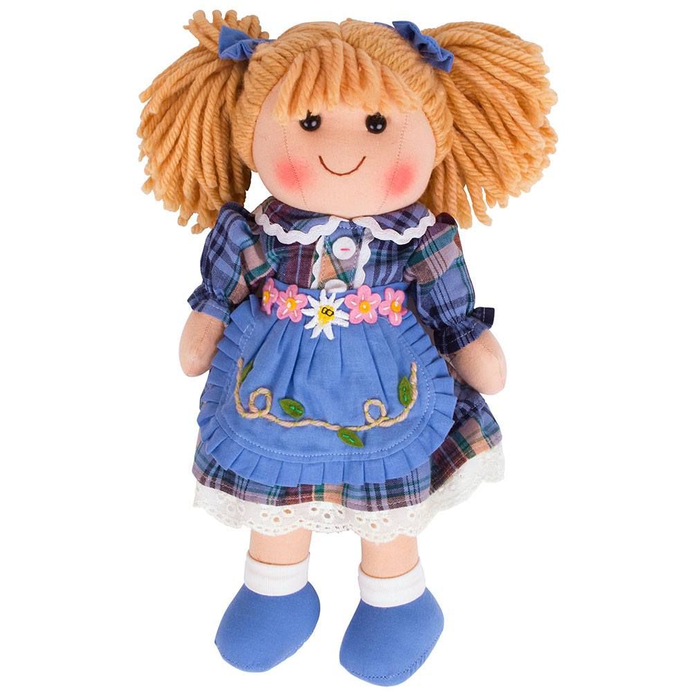 Levně Bigjigs Toys Látková panenka Katie 34 cm