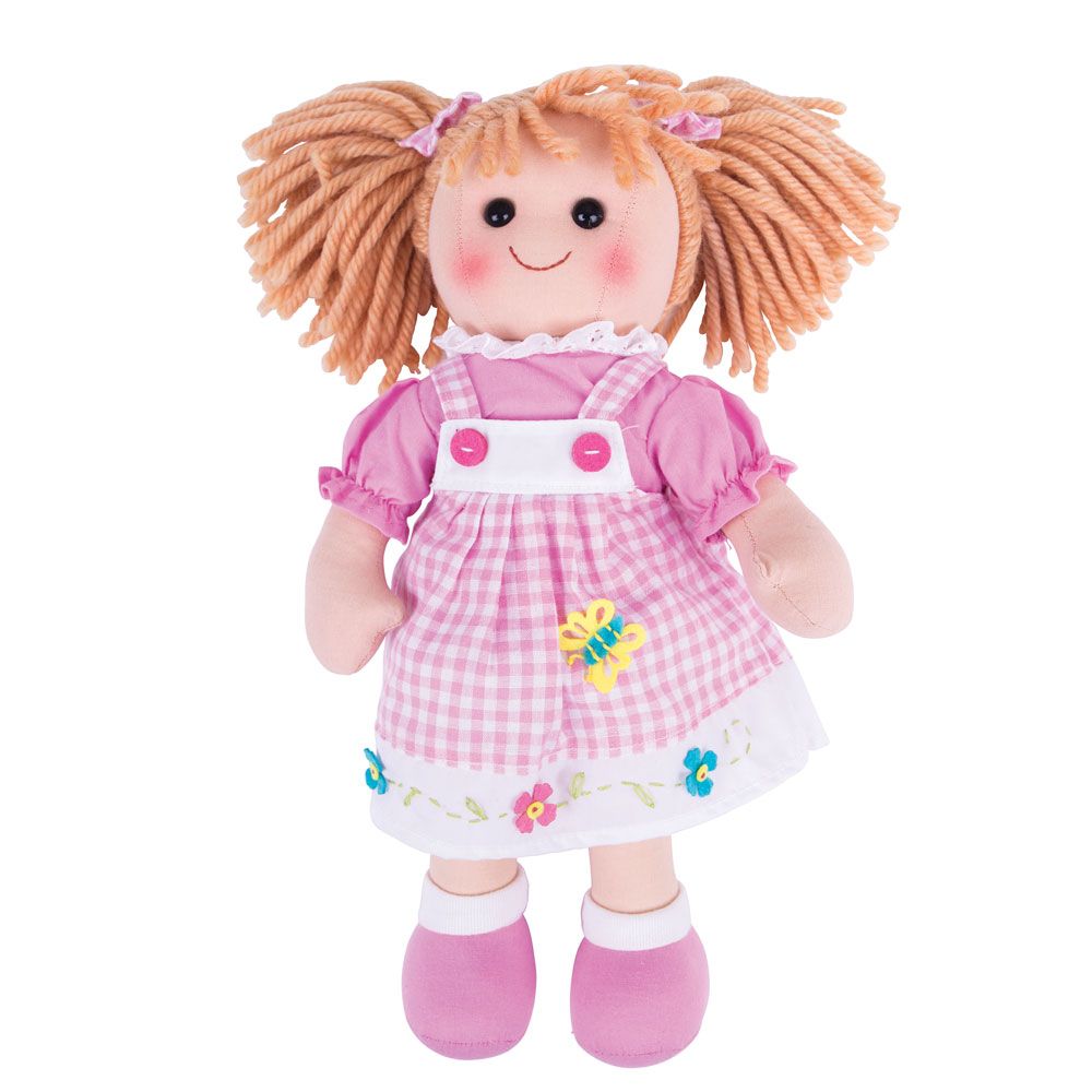 Levně Bigjigs Toys Látková panenka Eva 34 cm