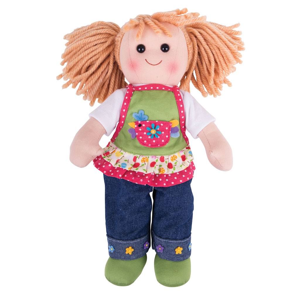 Levně Bigjigs Toys Látková panenka Sophia 38 cm