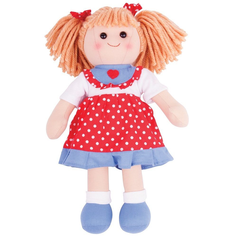 Levně Bigjigs Toys Látková panenka Emily 34 cm
