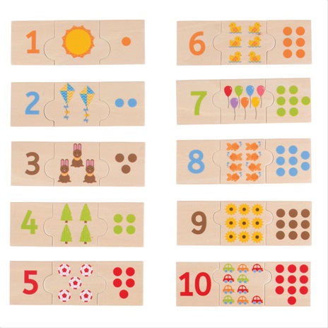 Levně Bigjigs Toys Dřevěné edukativní puzzle - Počítání