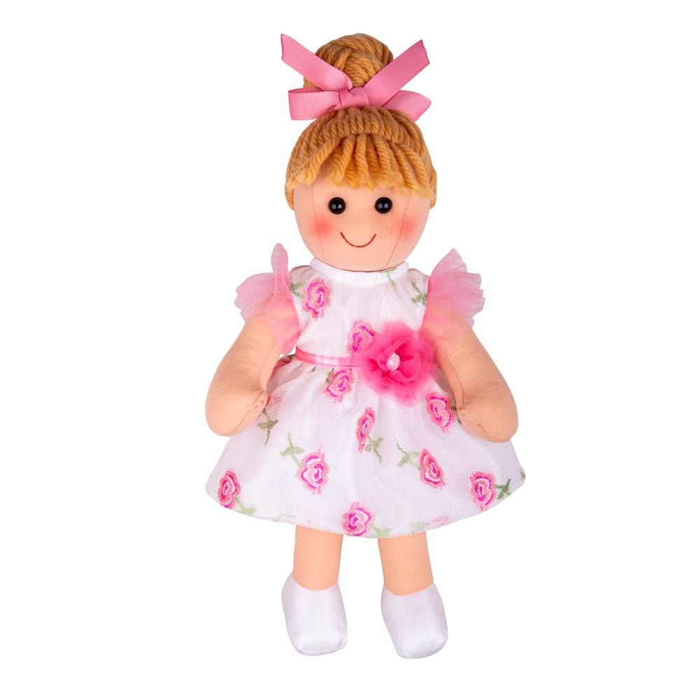 Levně Bigjigs Toys Látková panenka Megan 34 cm